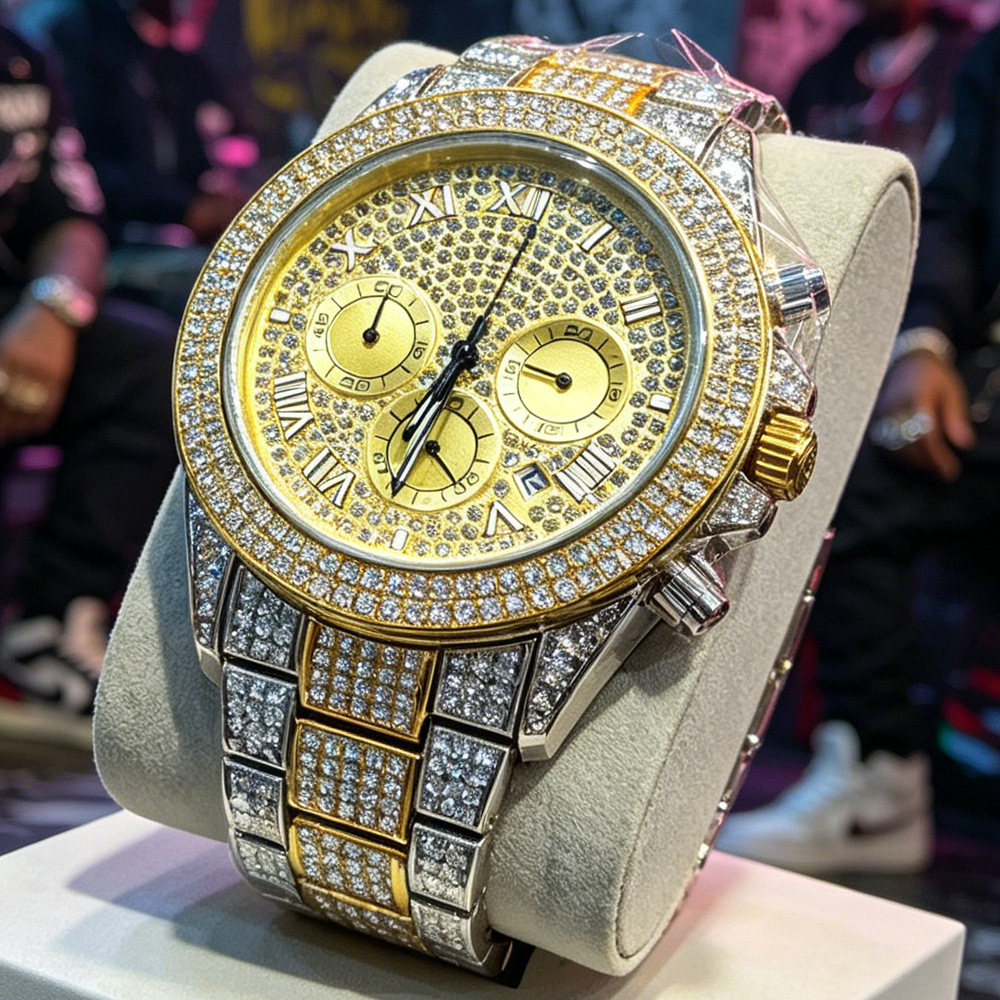 Luxury Watch And Jewelry Brand - NO Logo Silver Gold Full Diamond