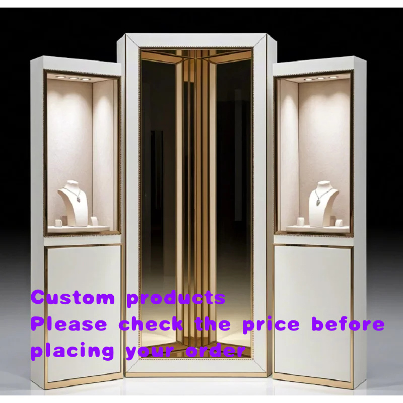 Luxury Watch Boutique - custom.Luxury White Tall Jewelry Display Cabinet