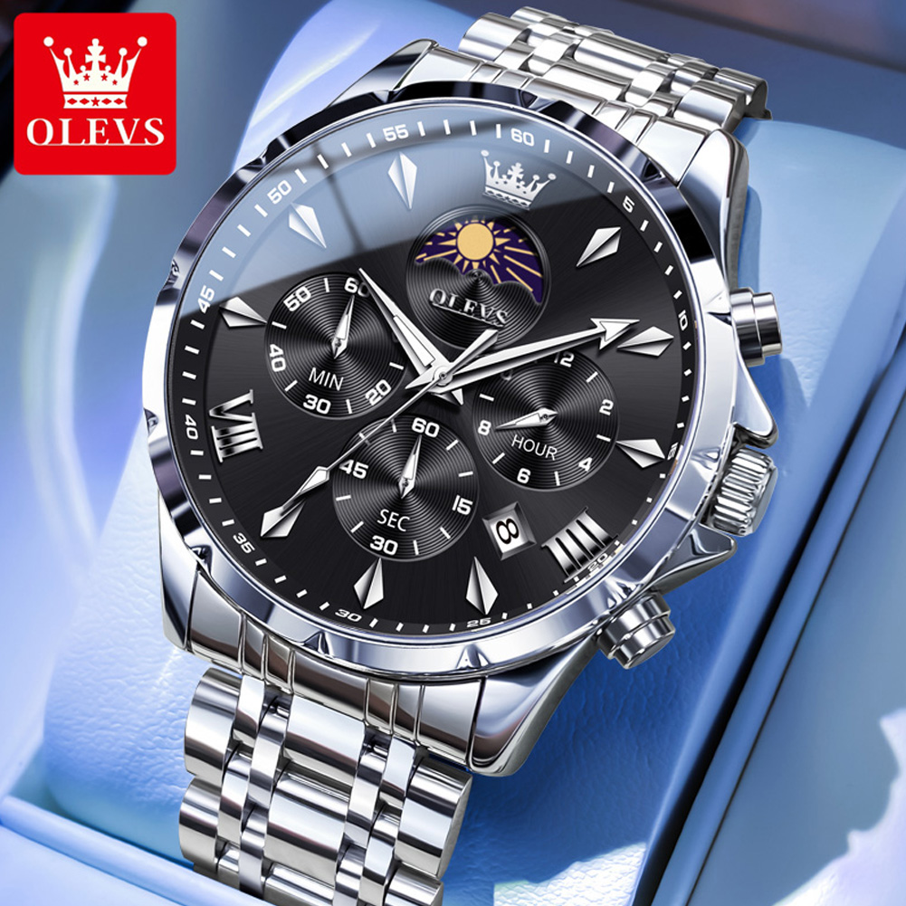 Luxury Watch Manufacturers - OLEVS 3653 Brand Moon Phase Calendar