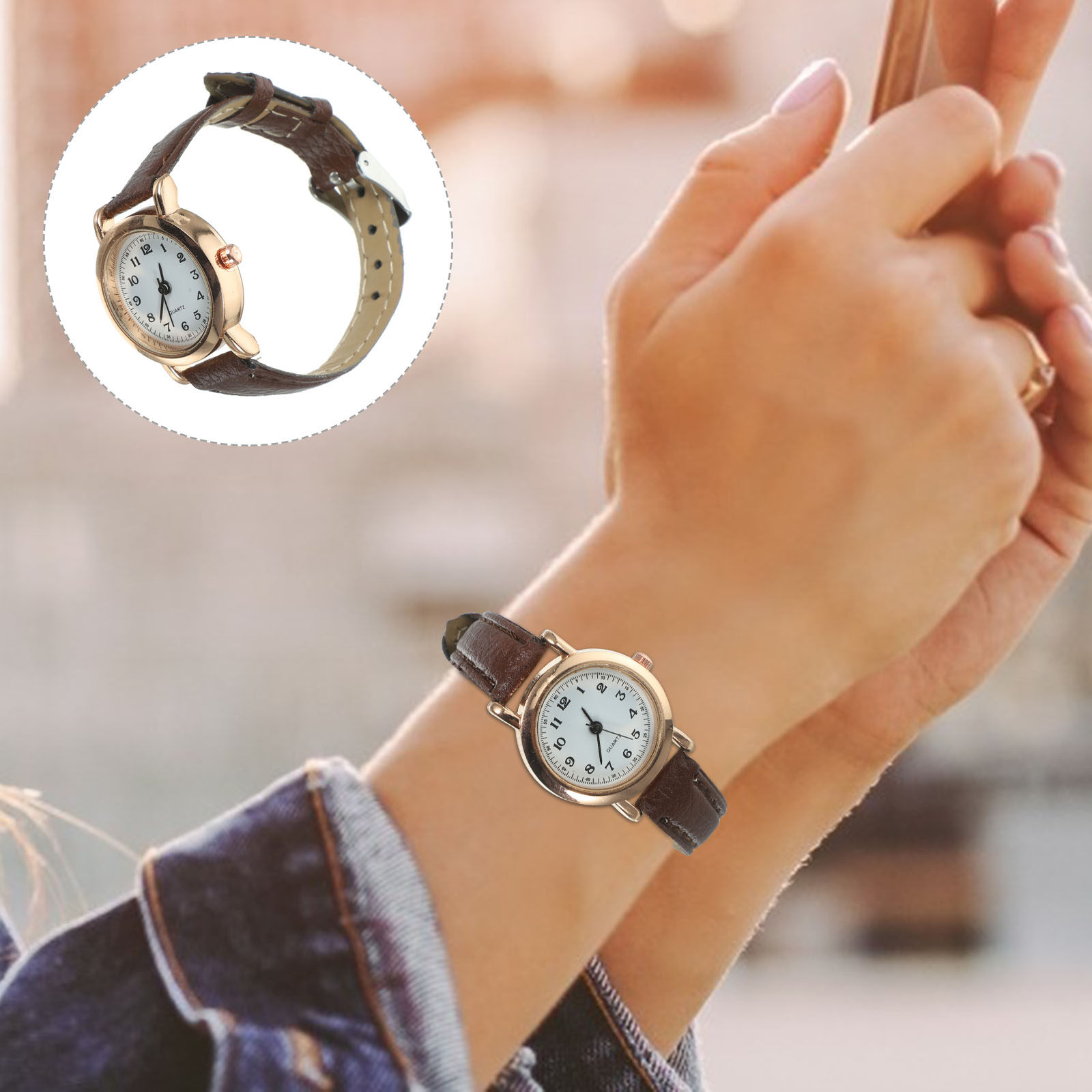 Luxury Watch White - Women Watch Simple Stylish Small Brown