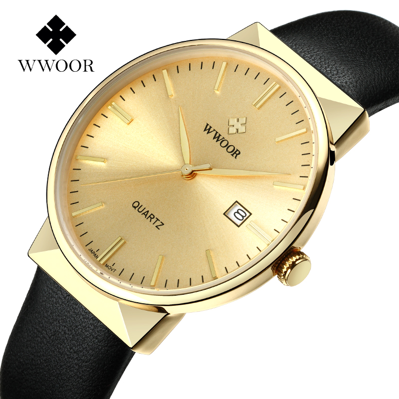 Luxury Watch Gold And Black - WWOOR Men's Watches Top Brand Luxury