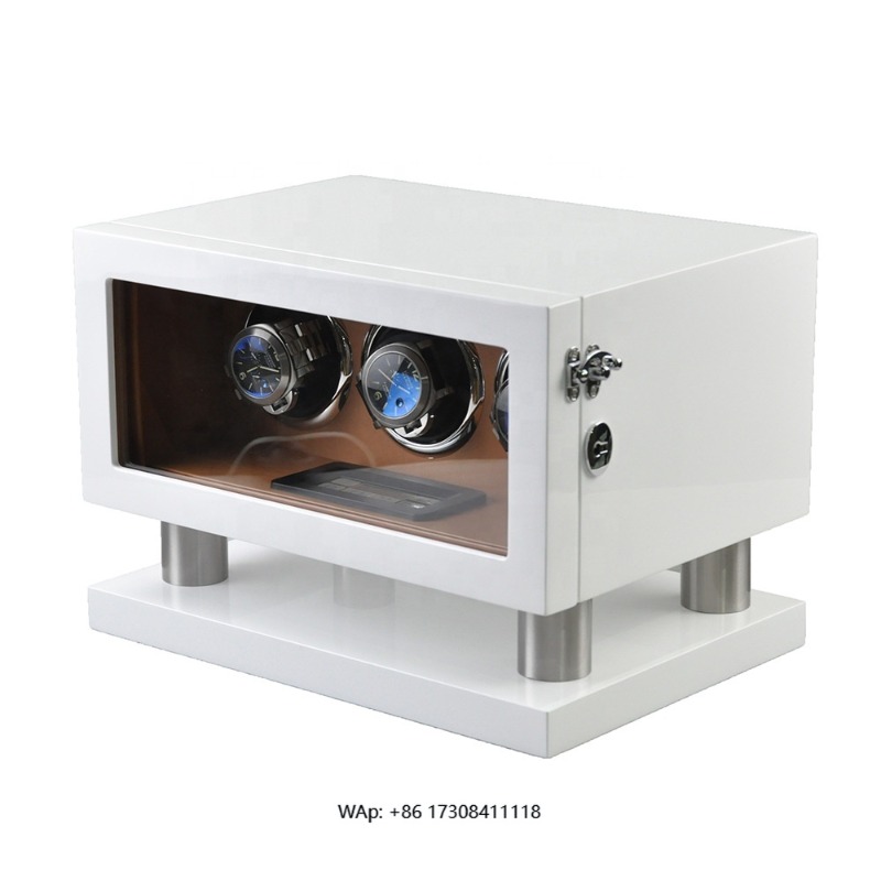Luxury Watch White - White Brown Leather Controller Gyro Orbit