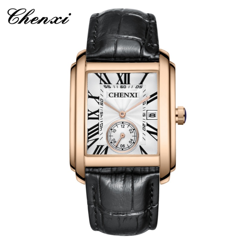 Luxury Watch Manufacturers - CHENXI 8216 Fashion Classic Square Brown