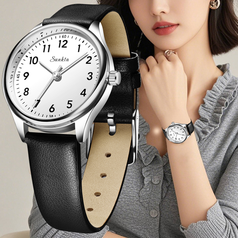 Luxury Watch White - LIGE Simple Women Fashion Black And