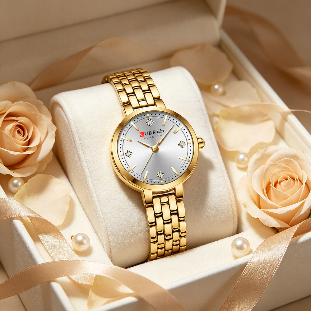 Luxury Watch Apple - CURREN Ladies Minimalist Thin Wristwatch with