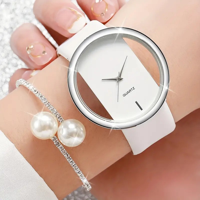 2pcs Fashion White Simple Watc - Luxury Watch White ulasan dan harga
