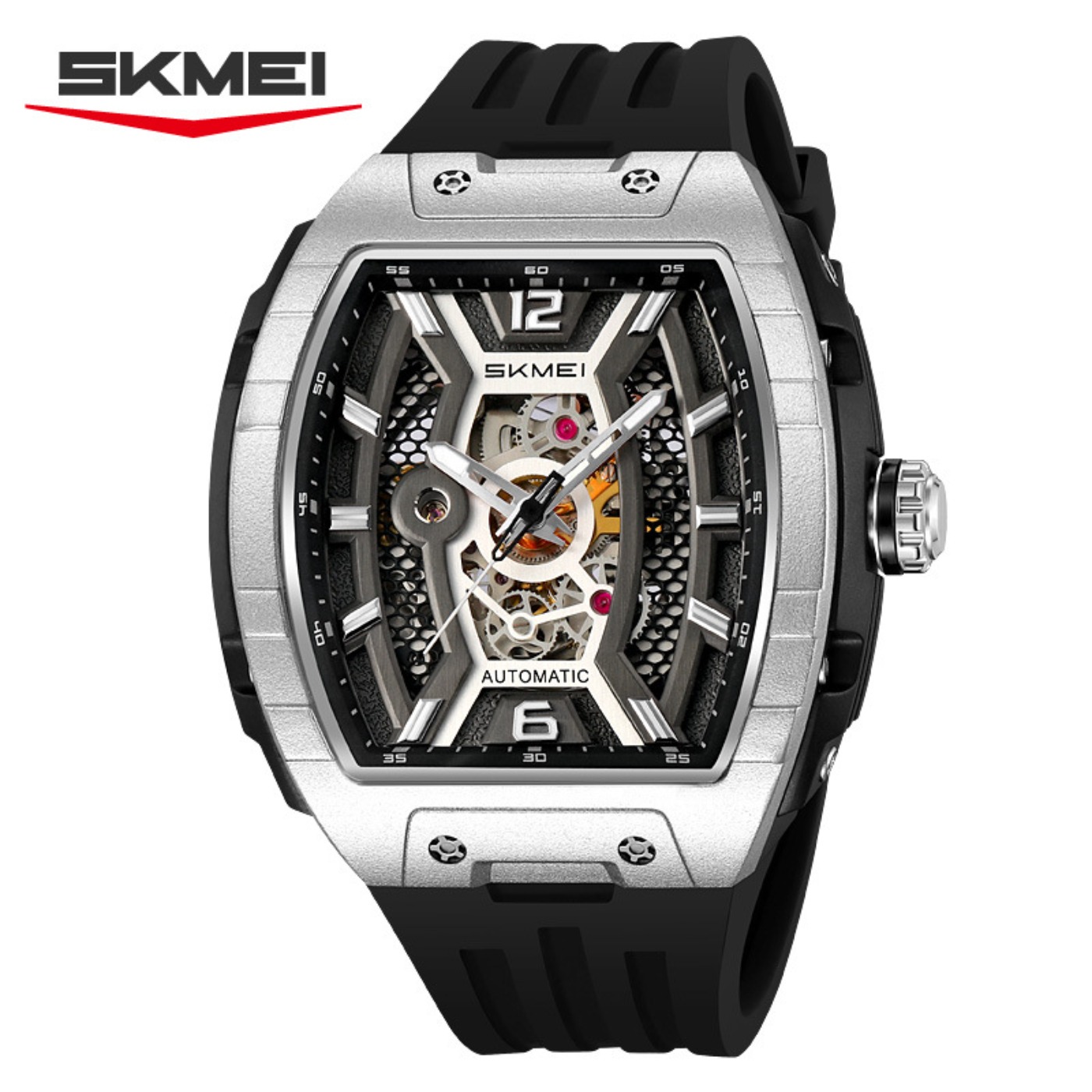 Rose Gold Tonneau Men's Automa - Luxury Watch Dial ulasan dan harga