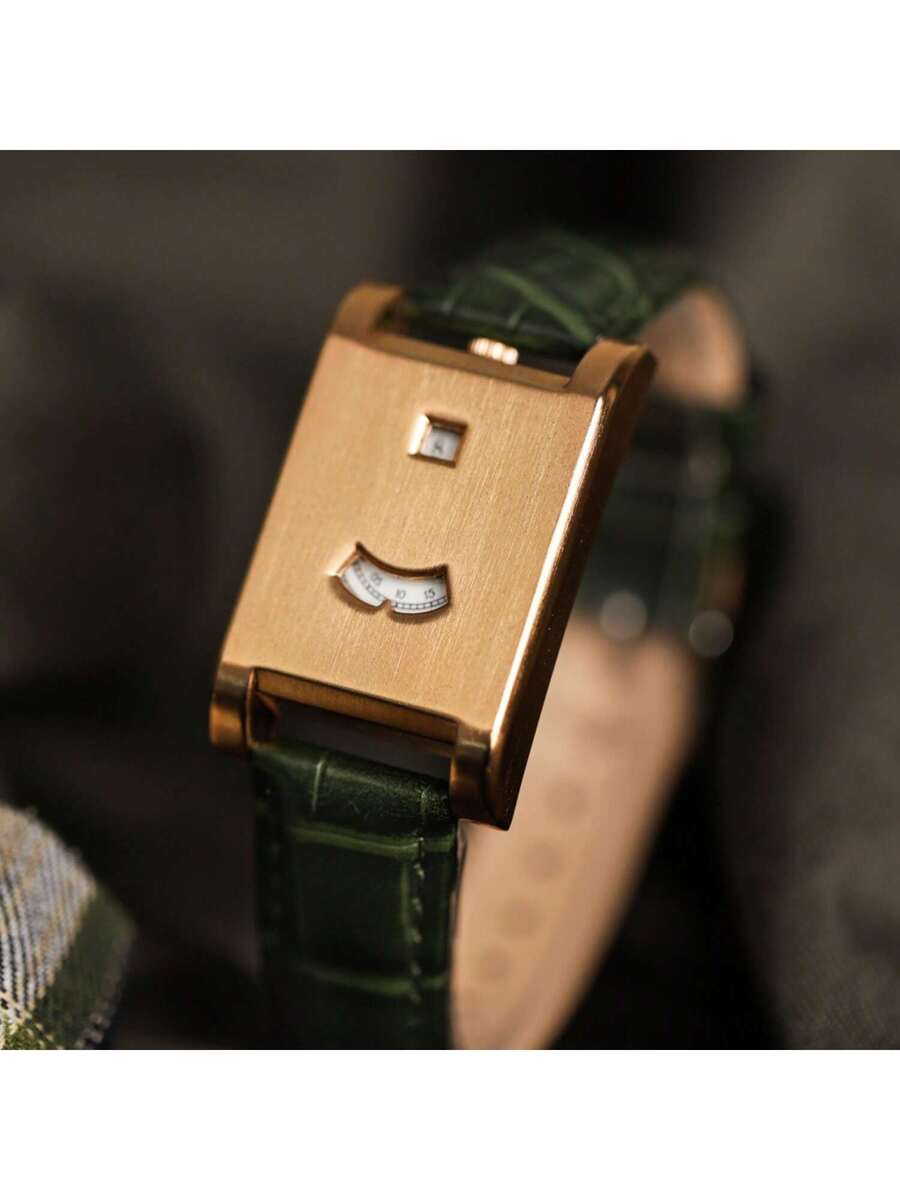 1pc Niche Design Artistic Squa - Luxury Watch Gold And Black ulasan dan harga