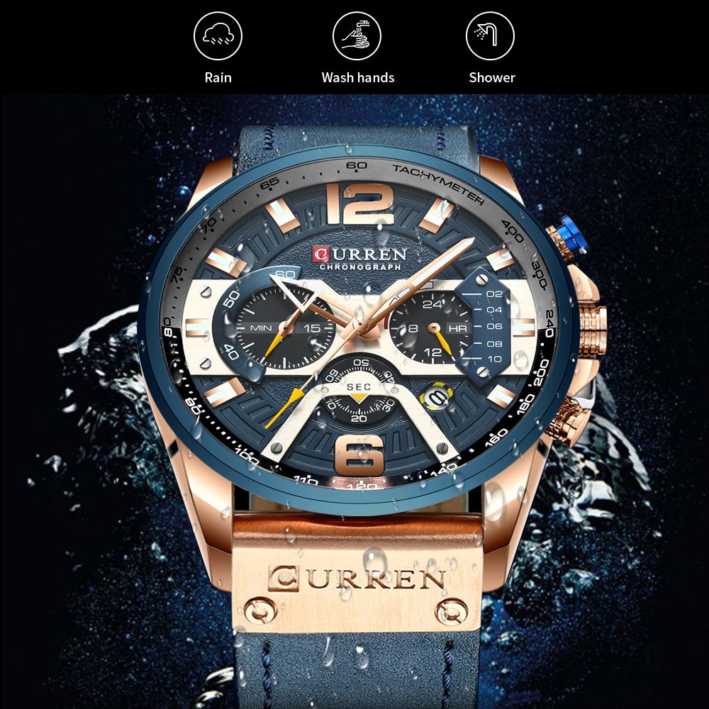 CURREN Brand New Fashion Date  - Luxury Watch Apple ulasan dan harga