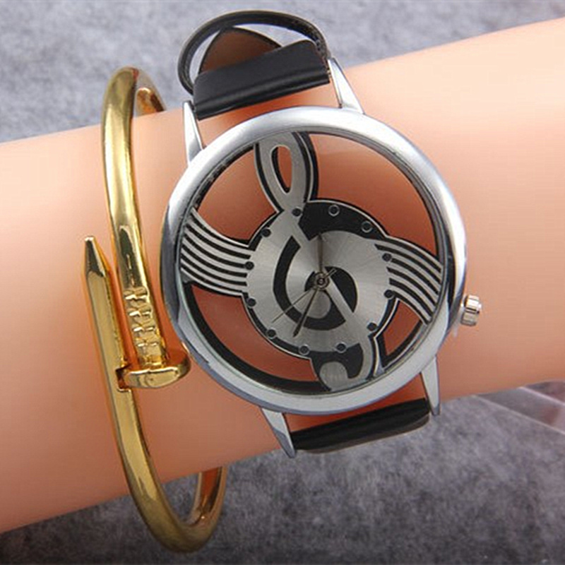 Fashion Hollow Music Shape Wat - Luxury Watch White ulasan dan harga