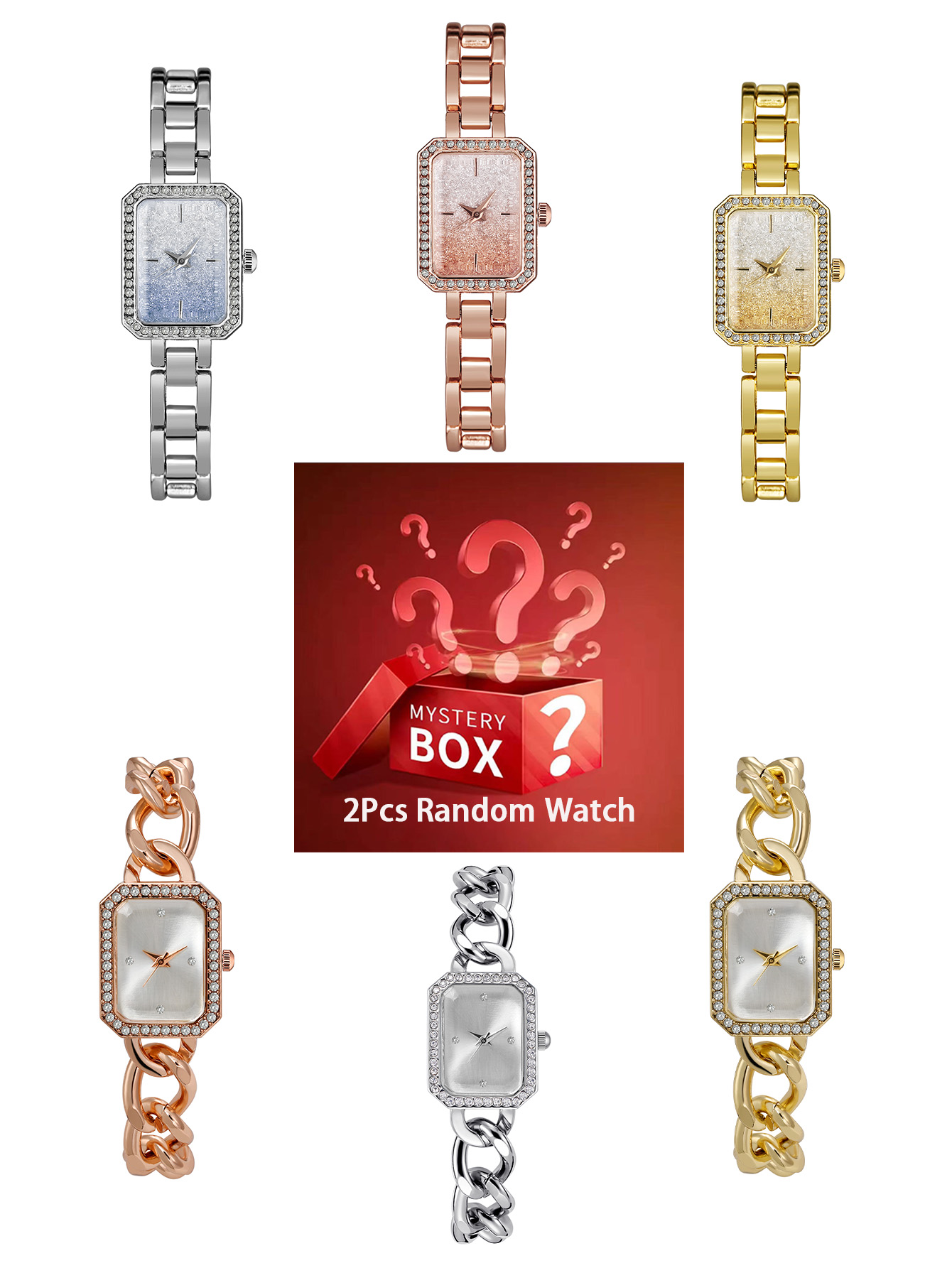2 pieces women's watches myste - Luxury Watch Box ulasan dan harga