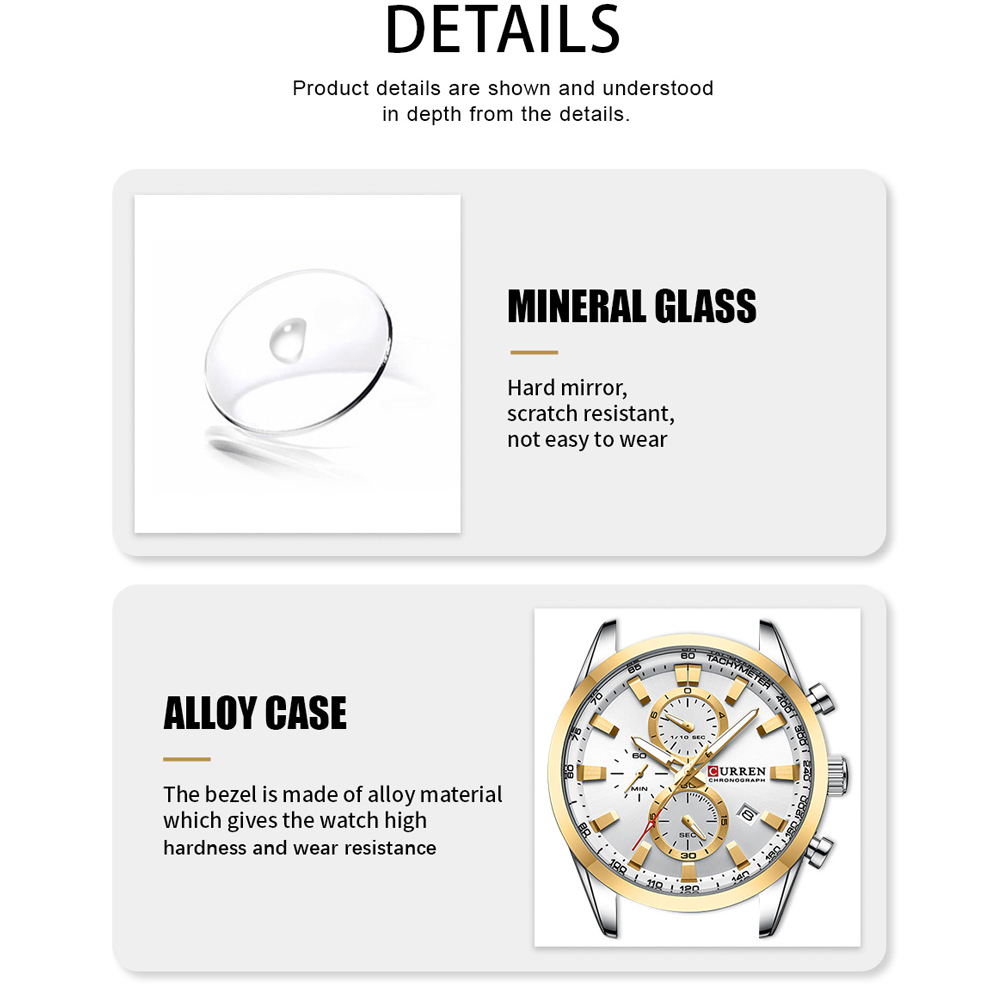 CURREN Luxury Fashion Chronogr - Luxury Watch Apple ulasan dan harga