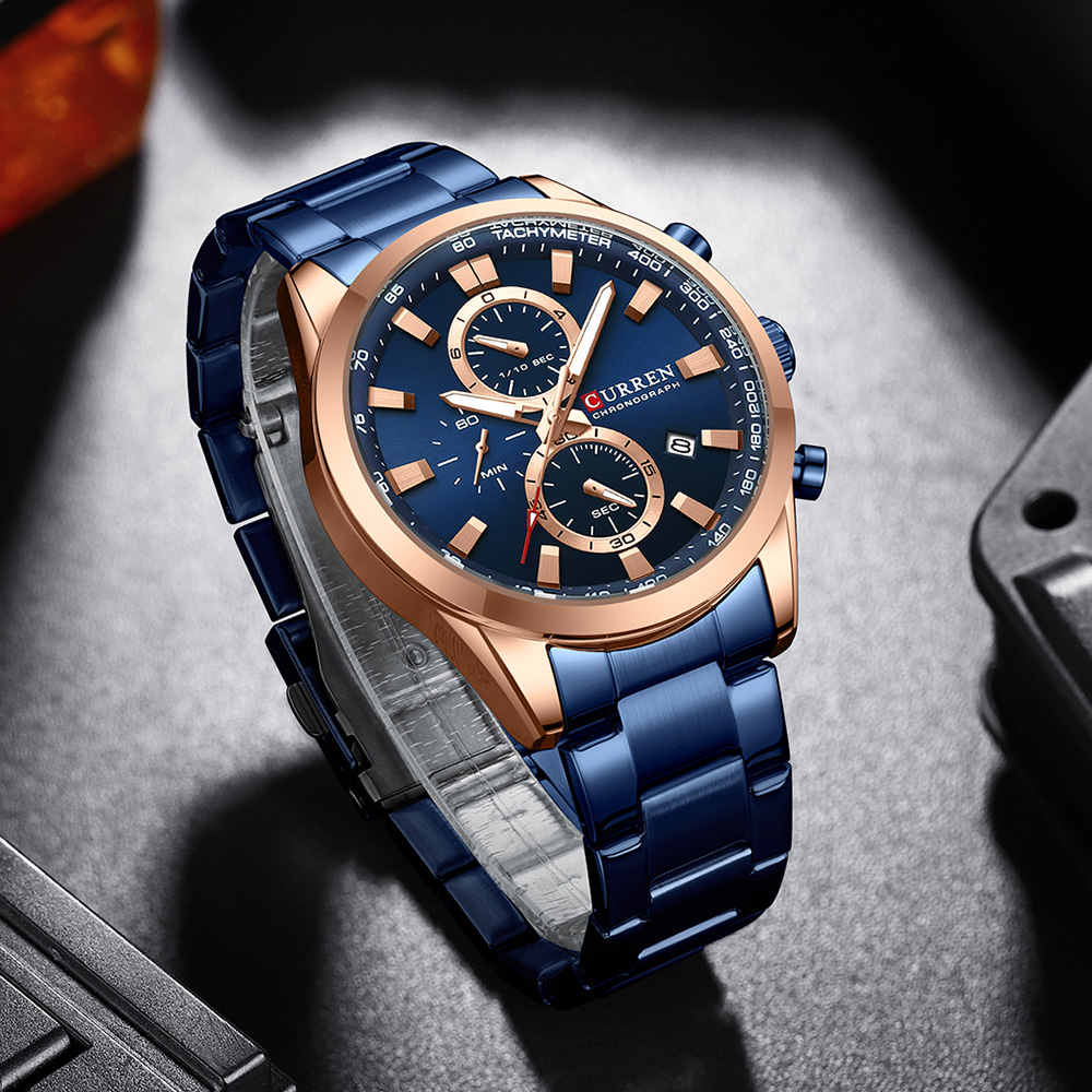 CURREN Luxury Fashion Chronogr - Luxury Watch Apple ulasan dan harga