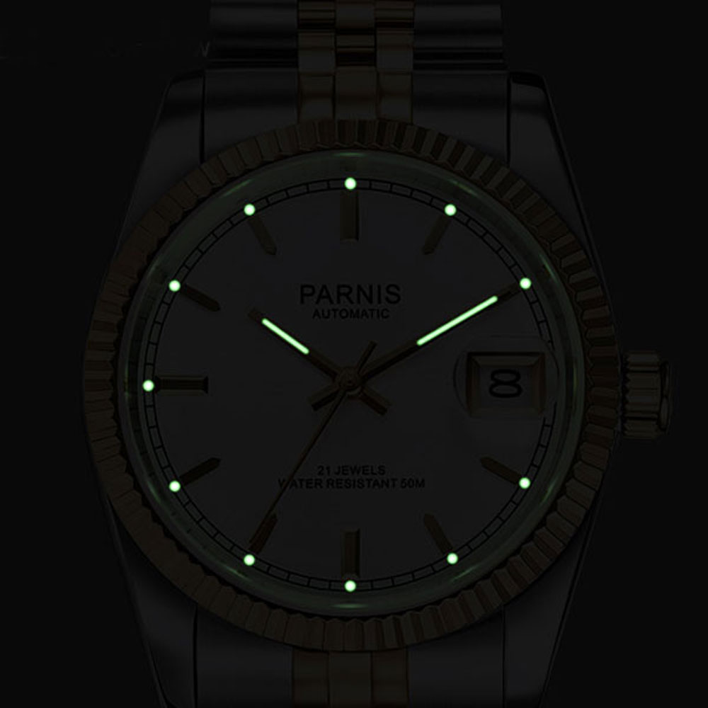 Parnis 36mm Mens Automatic Wat - Luxury Watch Gold And Black ulasan dan harga