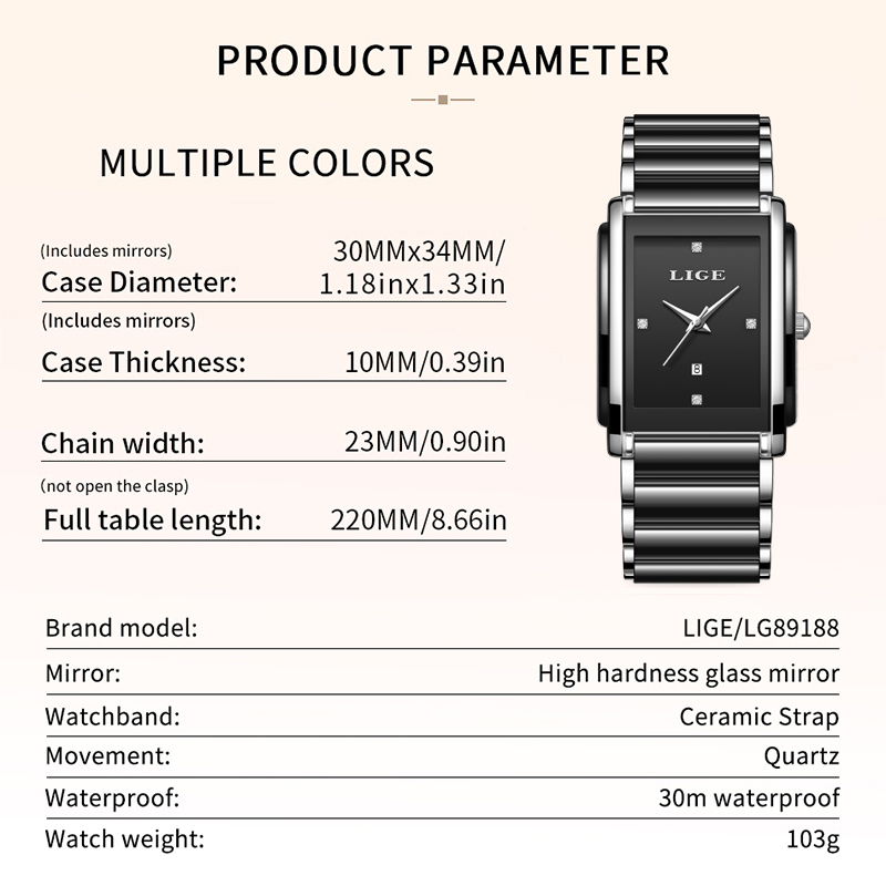 LIGE New Luxury Women Watches  - Luxury Watch Safe ulasan dan harga