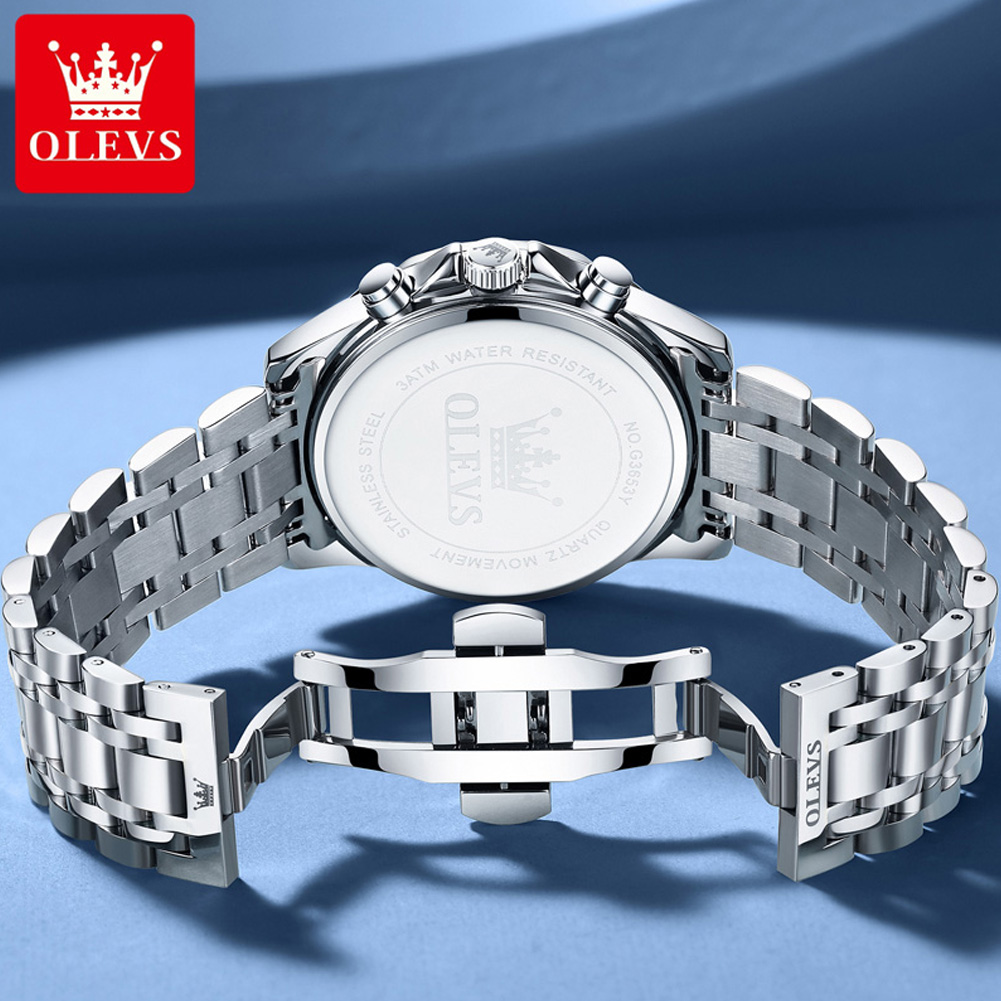 OLEVS 3653 Brand Moon Phase Ca - Luxury Watch Manufacturers ulasan dan harga