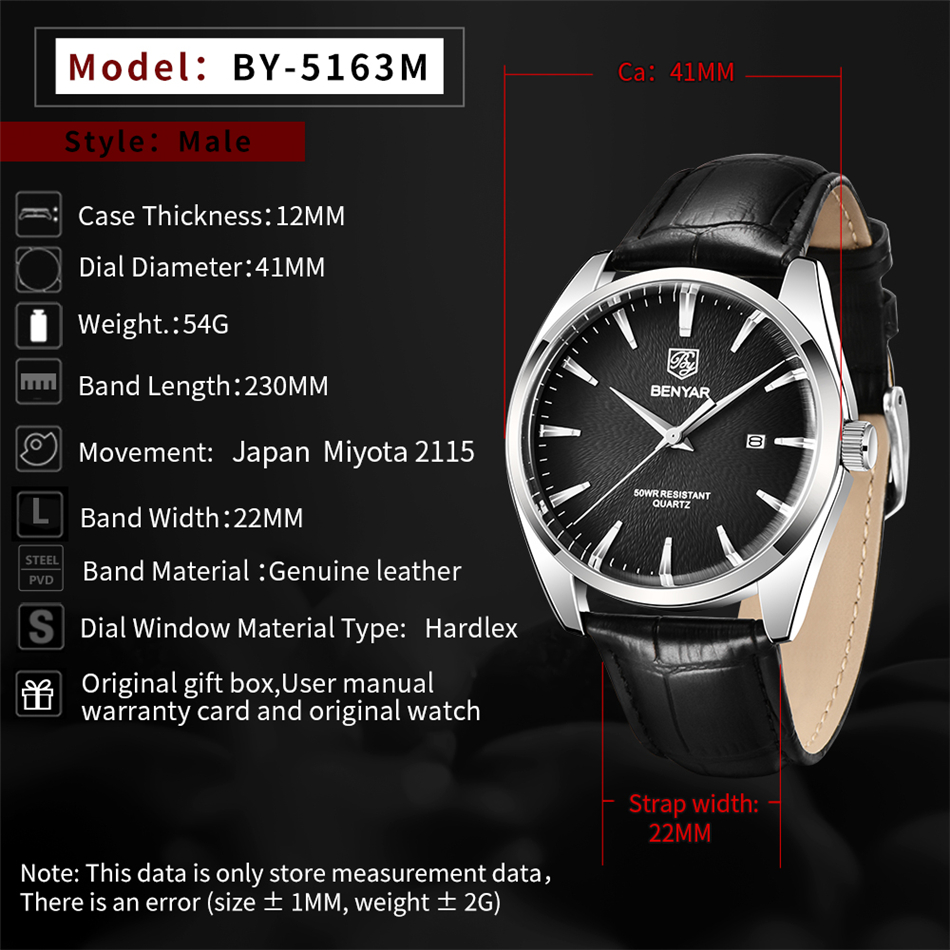 Benyar 5163 Top Brand Luxury M - Luxury Watch Maker ulasan dan harga