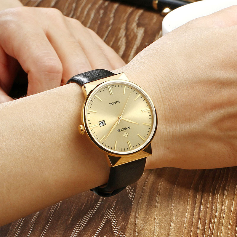 WWOOR Men's Watches Top Brand  - Luxury Watch Gold And Black ulasan dan harga