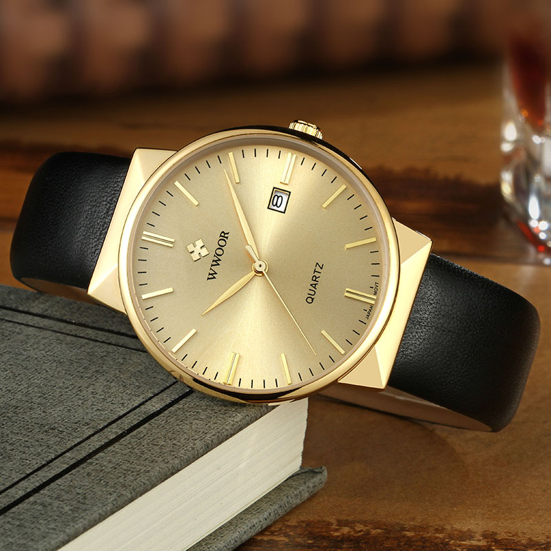 WWOOR Men's Watches Top Brand  - Luxury Watch Gold And Black ulasan dan harga
