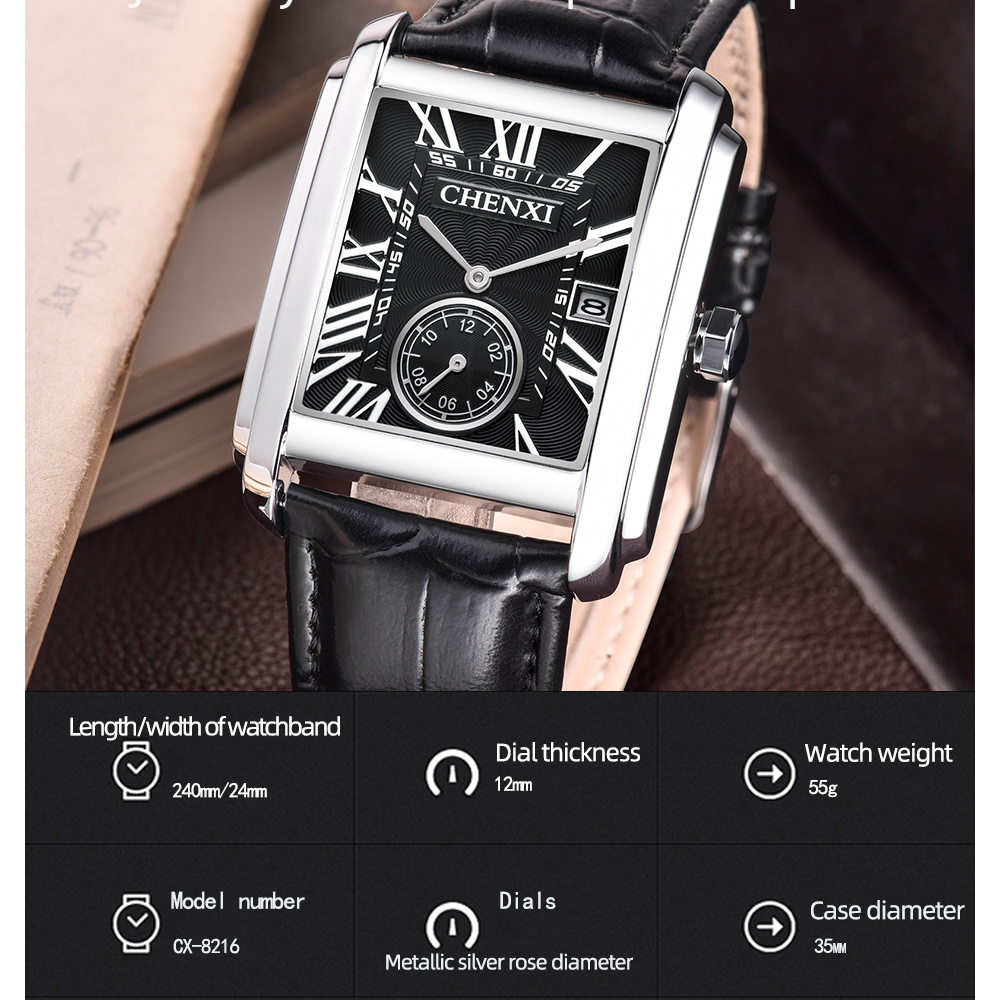 CHENXI 8216 Fashion Classic Sq - Luxury Watch Manufacturers ulasan dan harga