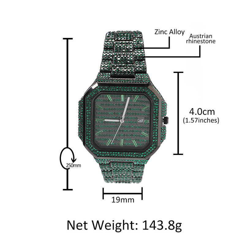Hip Hop Mens Date Quartz Watch - Luxury Watch Gold And Black ulasan dan harga