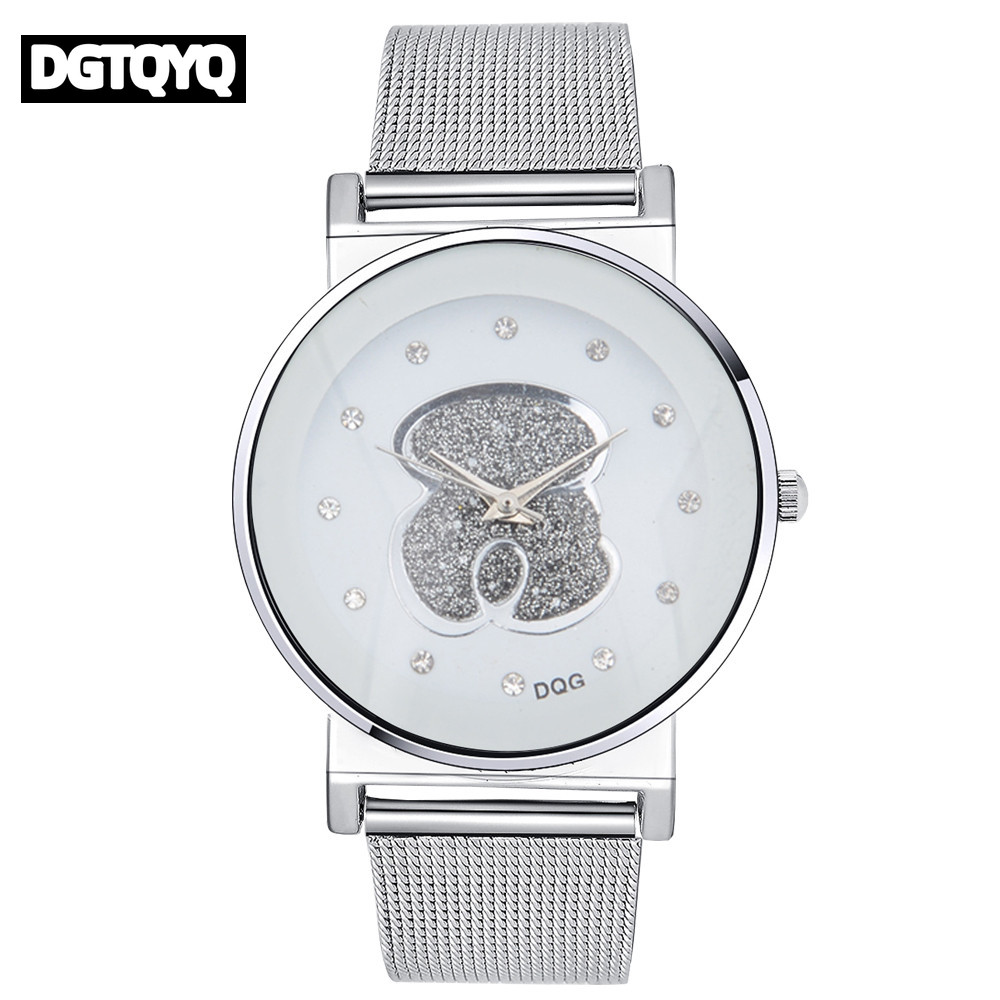 Luxury Ladies Black White Bear - Luxury Watch White ulasan dan harga