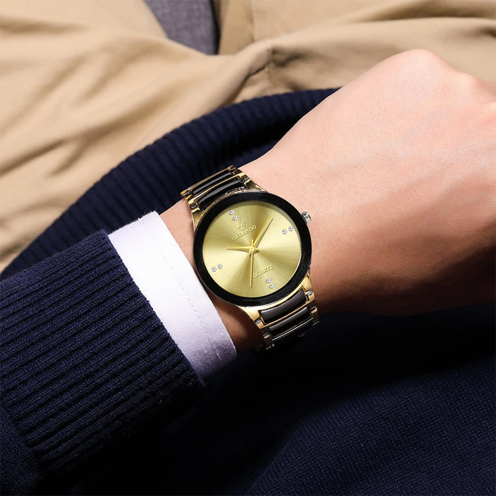 2024 Men Watches Fashion Stain - Luxury Watch Gold And Black ulasan dan harga