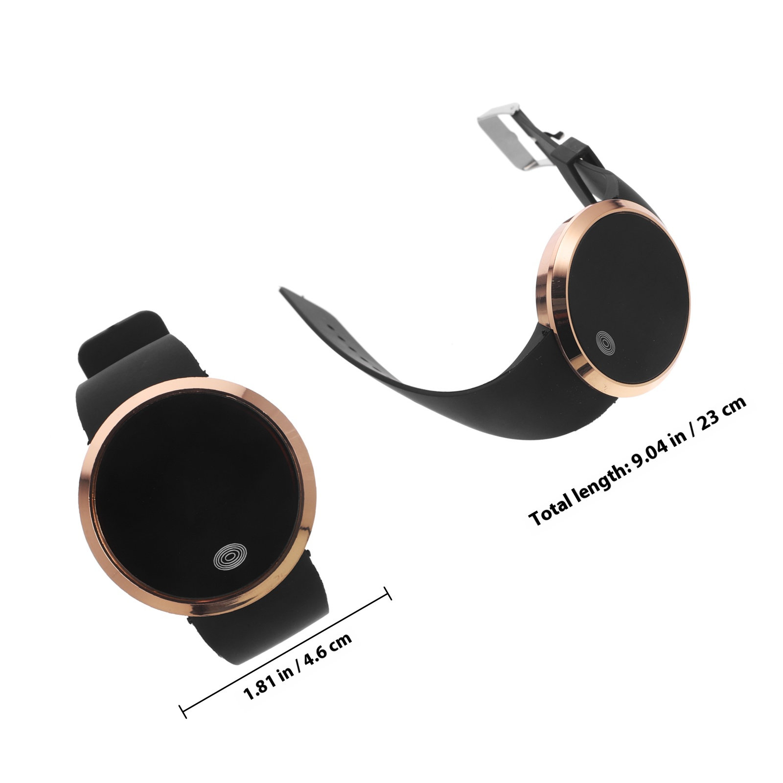 Men Women LED Alloy Wristbands - Luxury Watch Gold And Black ulasan dan harga