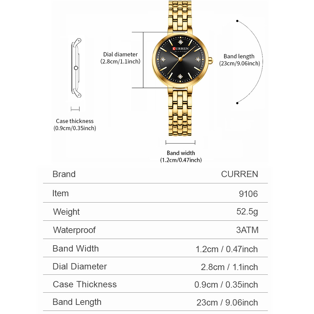 CURREN Ladies Minimalist Thin  - Luxury Watch Apple ulasan dan harga