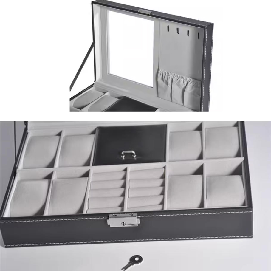 Leather Watch Box Multi-Functi - Luxury Watch And Jewelry Brand ulasan dan harga