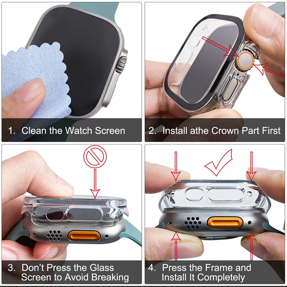 Glass+case For Apple Watch Ult - Luxury Watch Apple ulasan dan harga