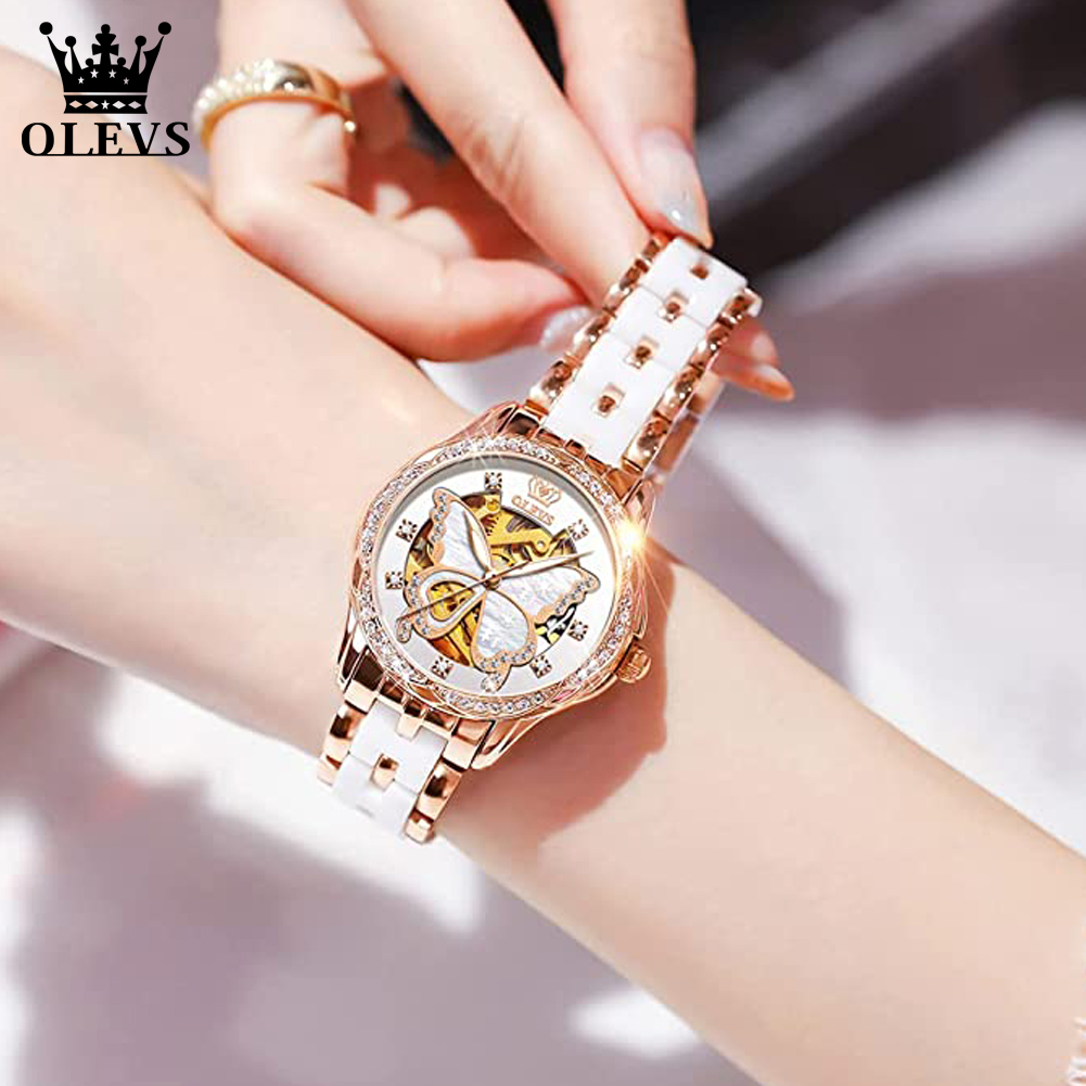 OLEVS Women's Automatic Watche - Luxury Watch White ulasan dan harga